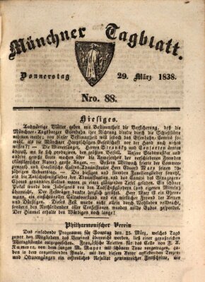 Münchener Tagblatt Donnerstag 29. März 1838