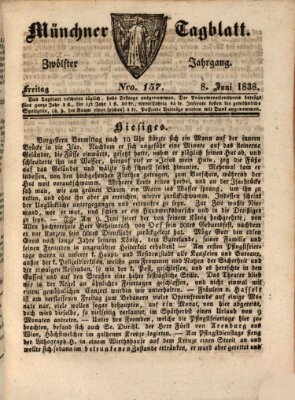 Münchener Tagblatt Freitag 8. Juni 1838