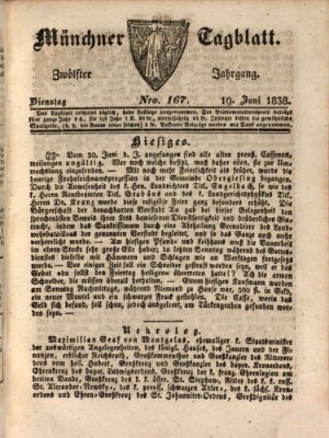 Münchener Tagblatt Dienstag 19. Juni 1838