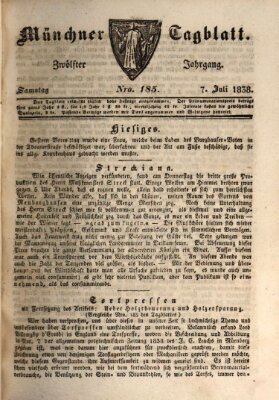Münchener Tagblatt Samstag 7. Juli 1838
