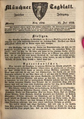 Münchener Tagblatt Montag 16. Juli 1838