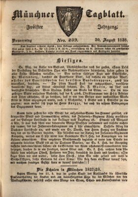 Münchener Tagblatt Donnerstag 30. August 1838