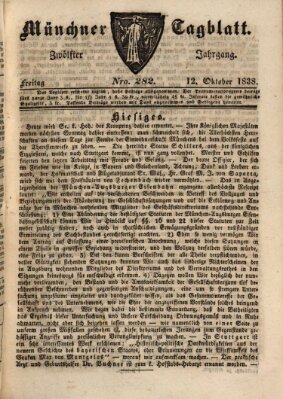 Münchener Tagblatt Freitag 12. Oktober 1838