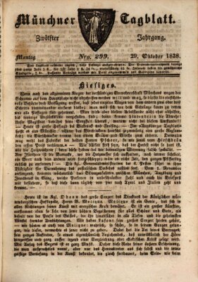 Münchener Tagblatt Montag 29. Oktober 1838