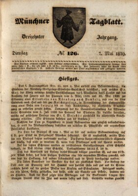 Münchener Tagblatt Dienstag 7. Mai 1839