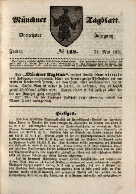Münchener Tagblatt Freitag 31. Mai 1839