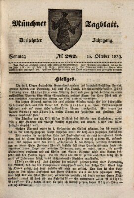 Münchener Tagblatt Sonntag 13. Oktober 1839