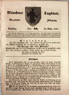 Münchener Tagblatt Samstag 28. März 1840
