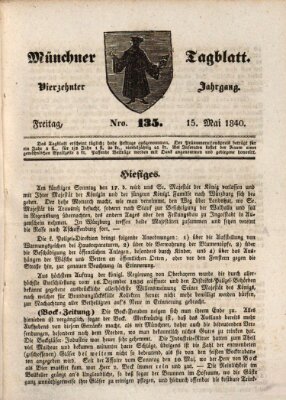 Münchener Tagblatt Freitag 15. Mai 1840