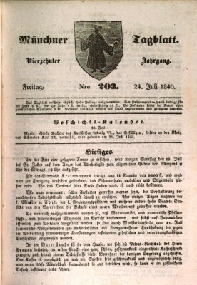 Münchener Tagblatt Freitag 24. Juli 1840