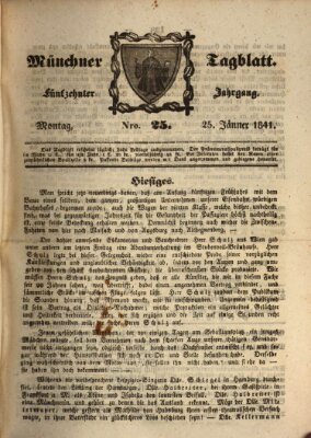 Münchener Tagblatt Montag 25. Januar 1841
