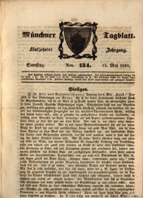 Münchener Tagblatt Samstag 15. Mai 1841