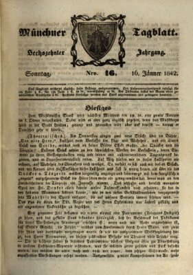 Münchener Tagblatt Sonntag 16. Januar 1842