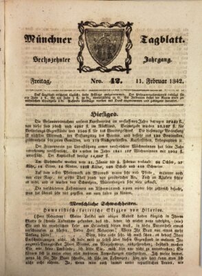 Münchener Tagblatt Freitag 11. Februar 1842
