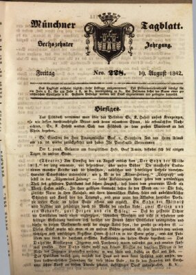 Münchener Tagblatt Freitag 19. August 1842