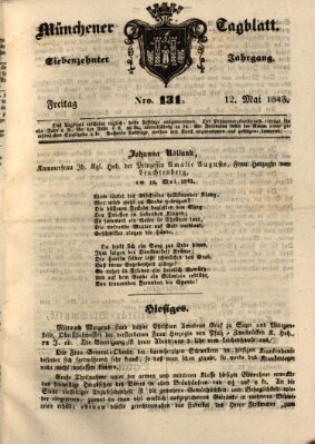 Münchener Tagblatt Freitag 12. Mai 1843