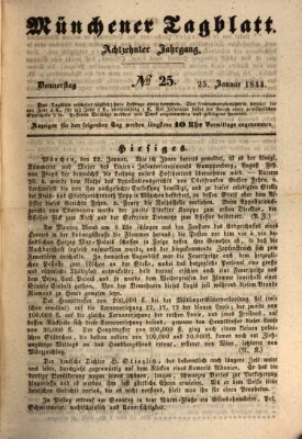 Münchener Tagblatt Donnerstag 25. Januar 1844
