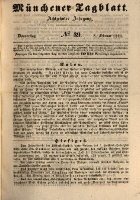 Münchener Tagblatt Donnerstag 8. Februar 1844
