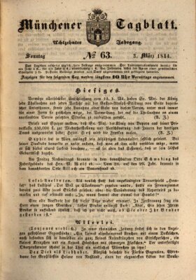 Münchener Tagblatt Sonntag 3. März 1844