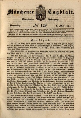 Münchener Tagblatt Donnerstag 9. Mai 1844
