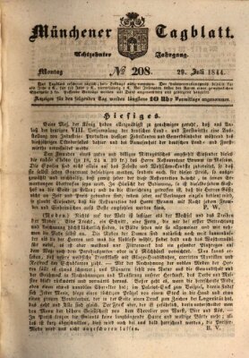 Münchener Tagblatt Montag 29. Juli 1844