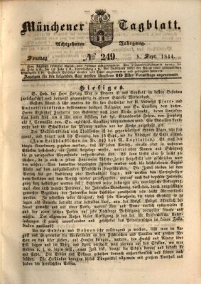 Münchener Tagblatt Sonntag 8. September 1844