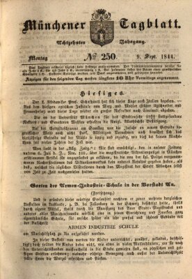 Münchener Tagblatt Montag 9. September 1844