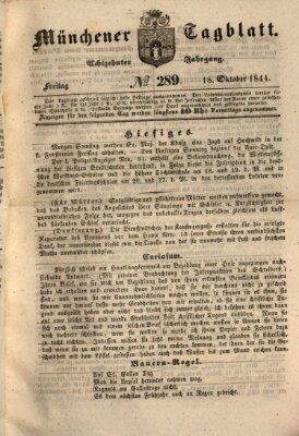 Münchener Tagblatt Freitag 18. Oktober 1844