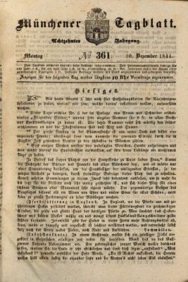 Münchener Tagblatt Montag 30. Dezember 1844