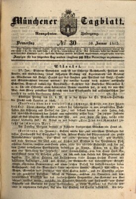 Münchener Tagblatt Donnerstag 30. Januar 1845