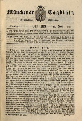 Münchener Tagblatt Sonntag 20. April 1845