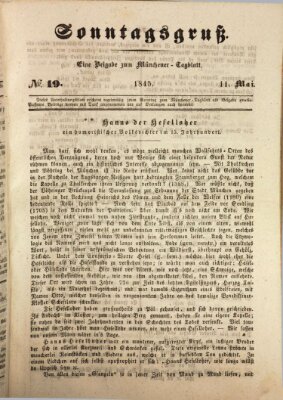 Münchener Tagblatt Sonntag 11. Mai 1845
