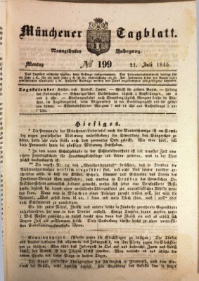 Münchener Tagblatt Montag 21. Juli 1845