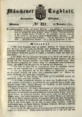 Münchener Tagblatt Mittwoch 19. November 1845