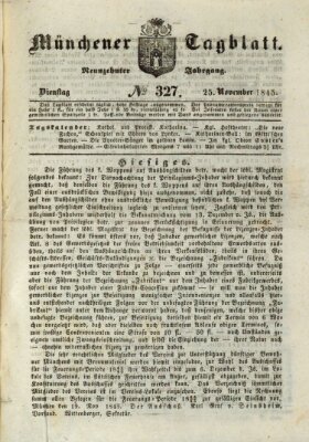 Münchener Tagblatt Dienstag 25. November 1845