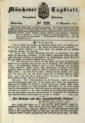 Münchener Tagblatt Donnerstag 27. November 1845