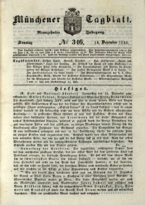 Münchener Tagblatt Sonntag 14. Dezember 1845