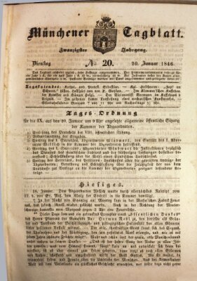 Münchener Tagblatt Dienstag 20. Januar 1846