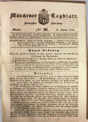 Münchener Tagblatt Montag 26. Januar 1846