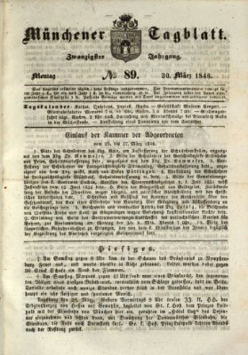 Münchener Tagblatt Montag 30. März 1846