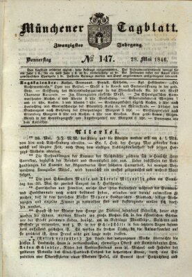 Münchener Tagblatt Donnerstag 28. Mai 1846