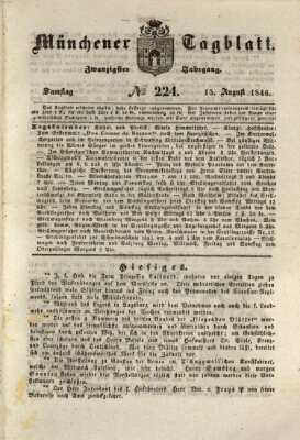 Münchener Tagblatt Samstag 15. August 1846
