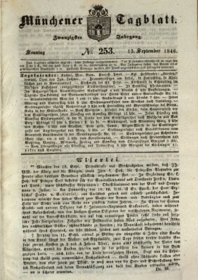 Münchener Tagblatt Sonntag 13. September 1846
