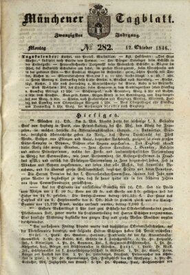 Münchener Tagblatt Montag 12. Oktober 1846
