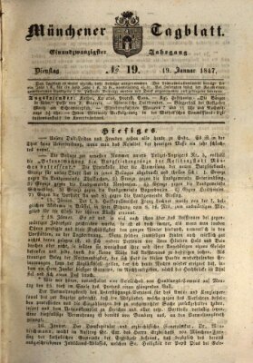 Münchener Tagblatt Dienstag 19. Januar 1847