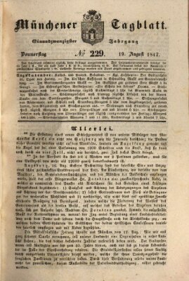 Münchener Tagblatt Donnerstag 19. August 1847