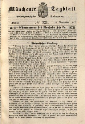 Münchener Tagblatt Freitag 19. November 1847