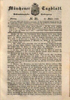 Münchener Tagblatt Montag 31. Januar 1848