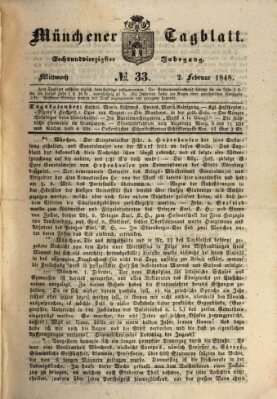 Münchener Tagblatt Mittwoch 2. Februar 1848