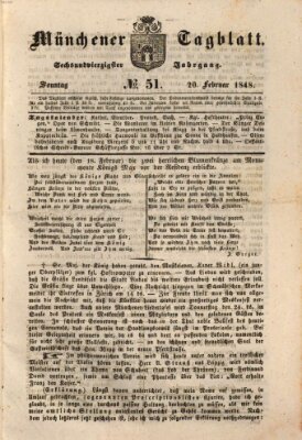 Münchener Tagblatt Sonntag 20. Februar 1848